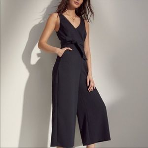 Aritzia Wilfred Tie-back Jumpsuit (Black, Size 2)